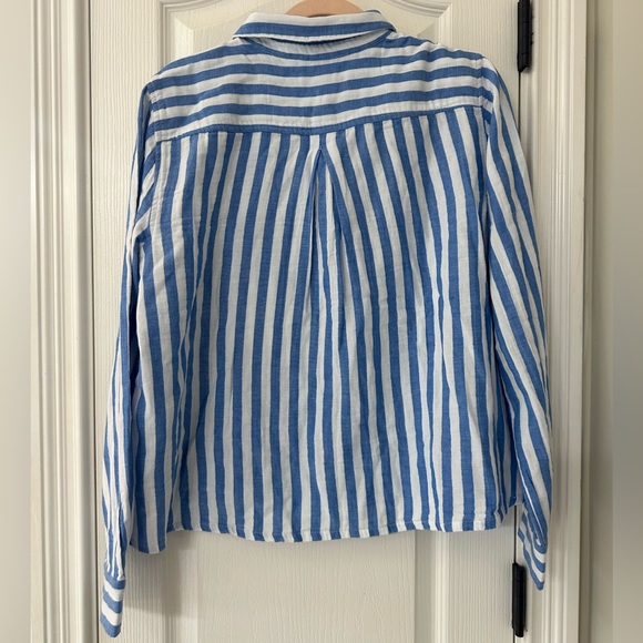 New Seastitch Double Gauze Breezy Stripe Button - Vineyard Vines - Large - Picture 3 of 4